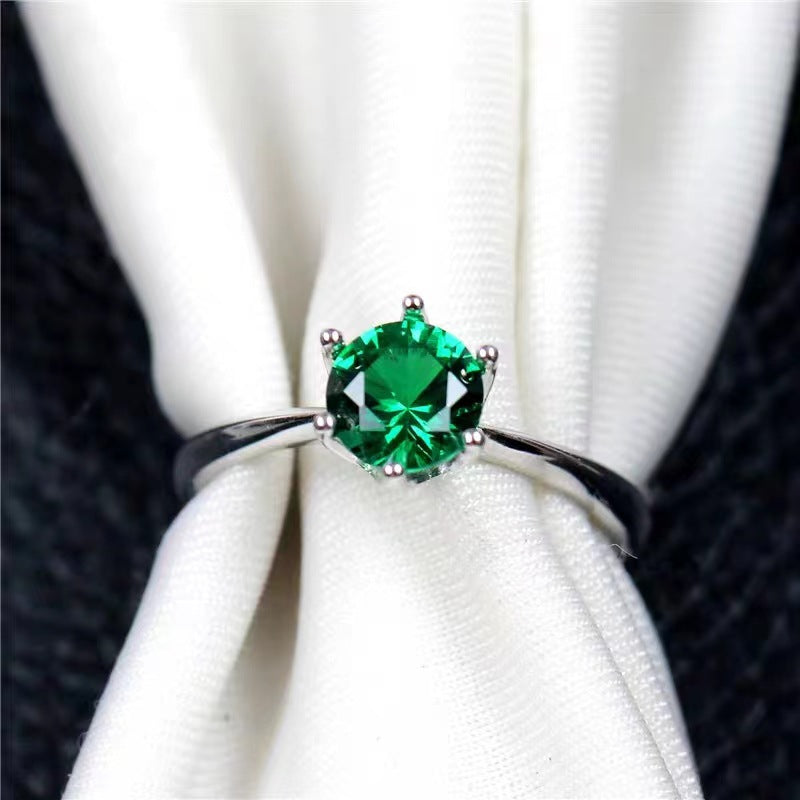 Women's Diamond Simple Couple Moissanite Proposal Wedding Rings