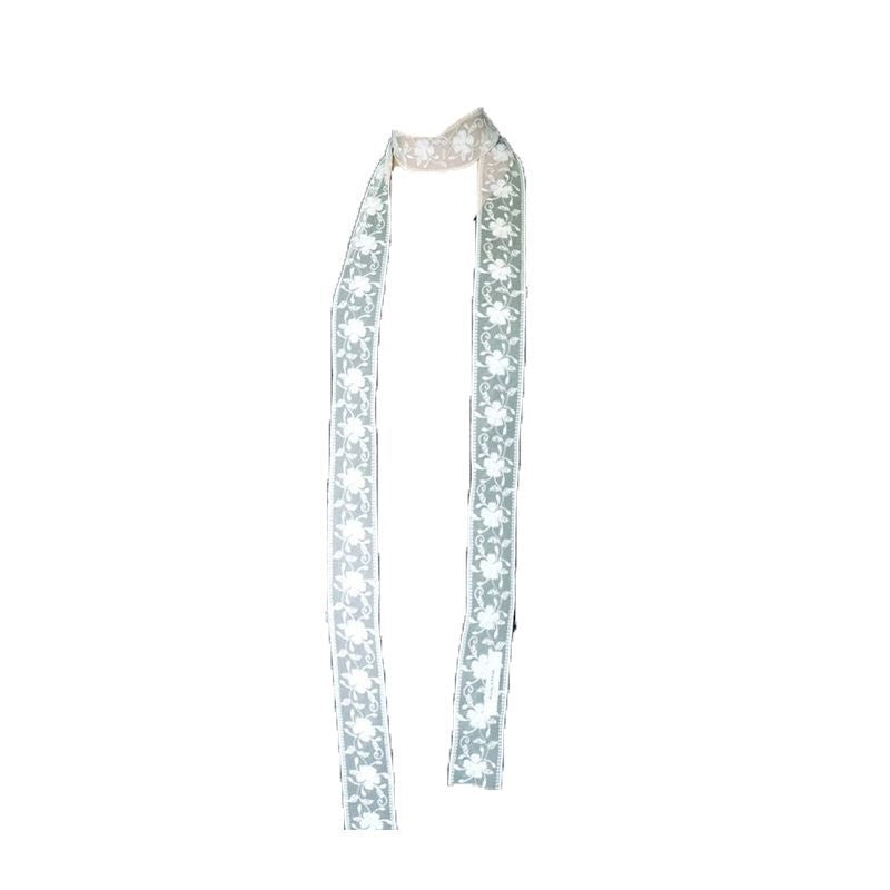 Women's Lace Strap Twin Layered Design Thin Narrow Clavicle Neck Necklaces