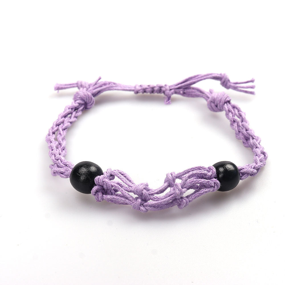 Women's Weave Natural Stone Rope Net Bag Necklaces