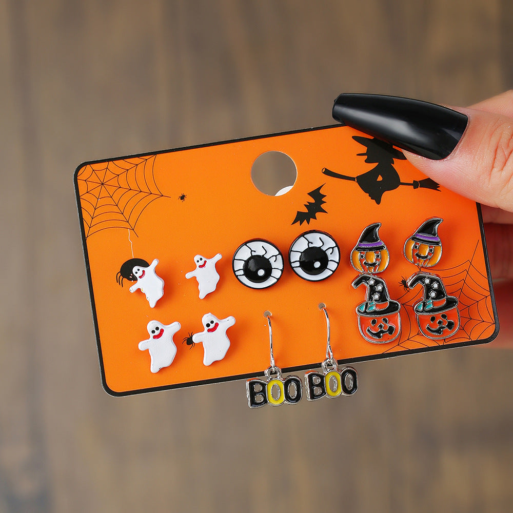 Halloween Horror Atmosphere Holiday Spider Pairs Rings