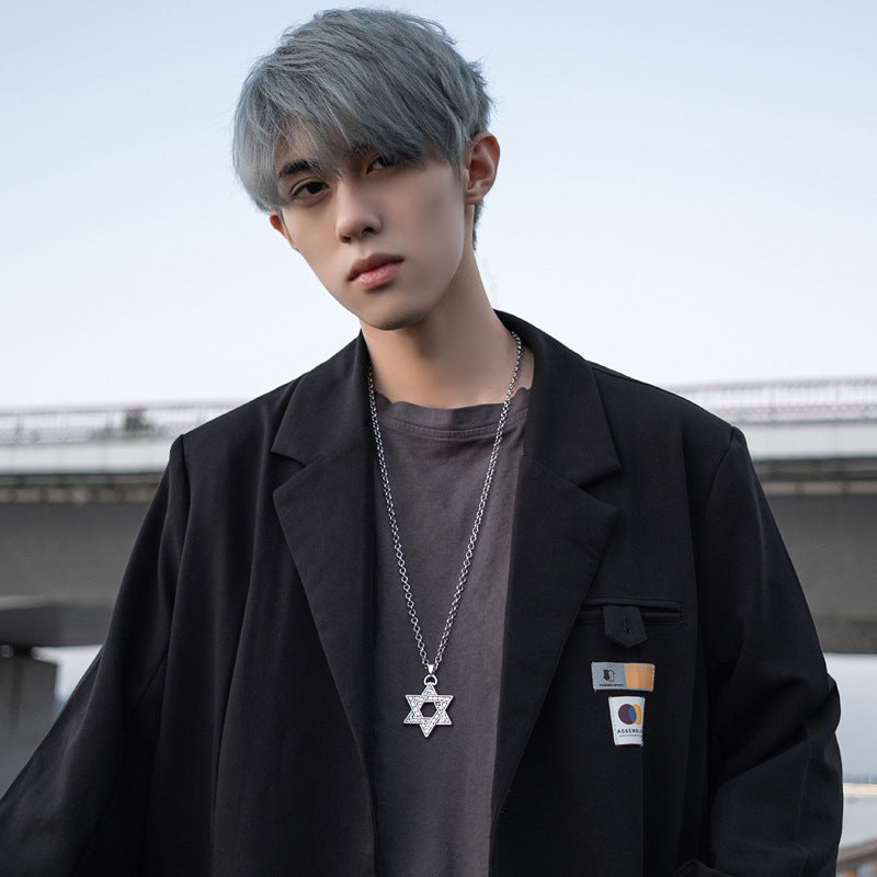 Women's & Men's Titanium Steel Long Sweater Chain Trendy Necklaces