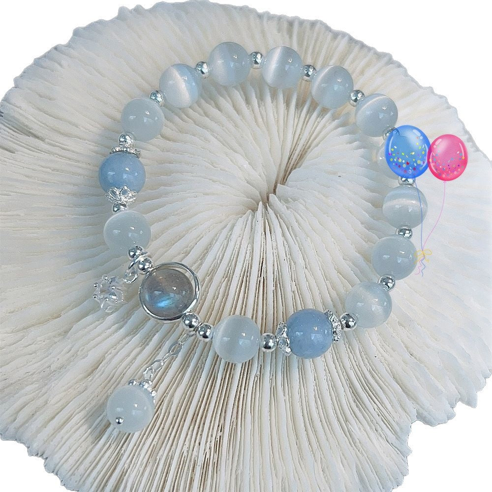 Butterfly Female Design Gray Moonlight Gift Bracelet