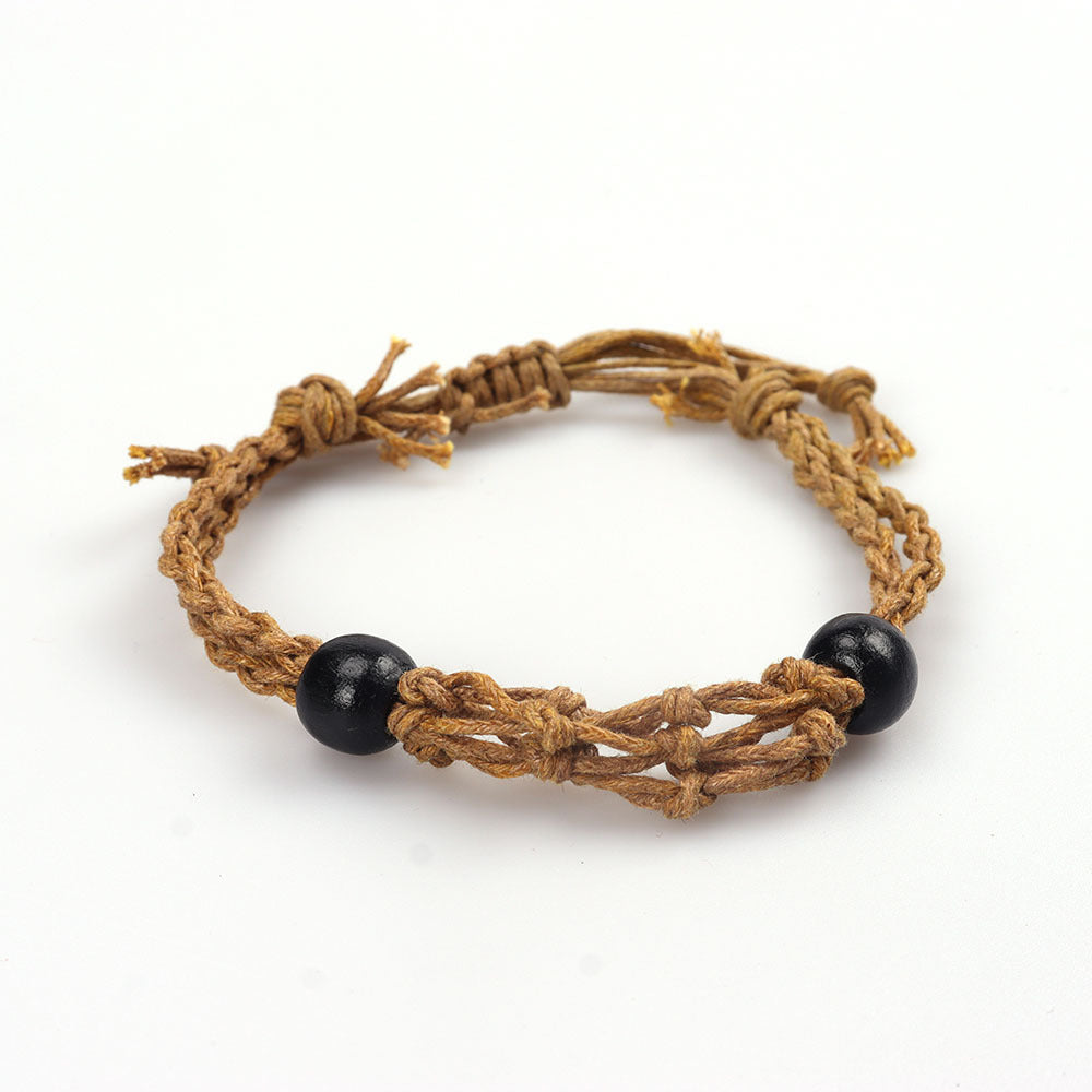 Women's Weave Natural Stone Rope Net Bag Necklaces