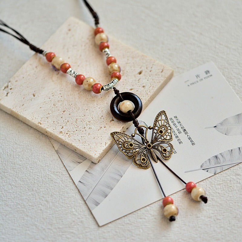 Butterfly Artsy National Style Artistic Chinese Necklaces