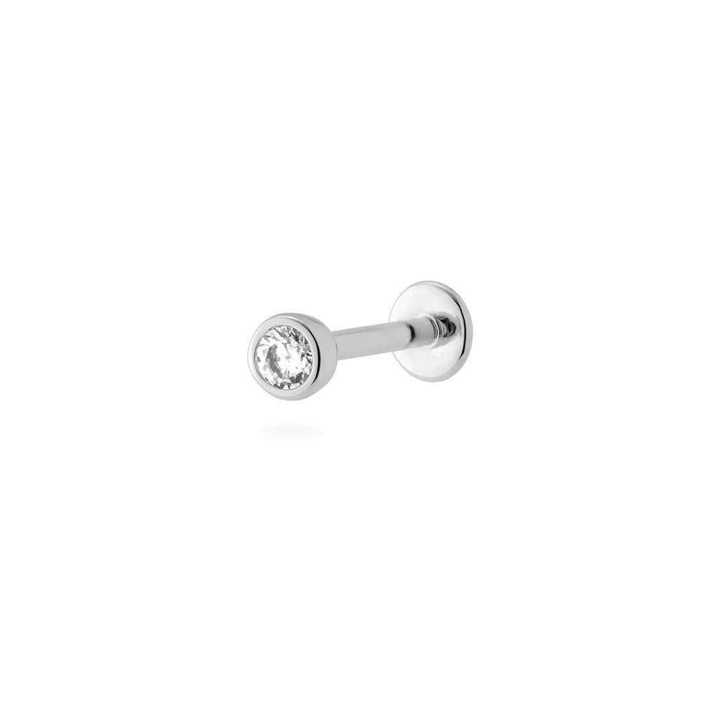 Flat Head Push Piercing Thread Cartilage Earrings