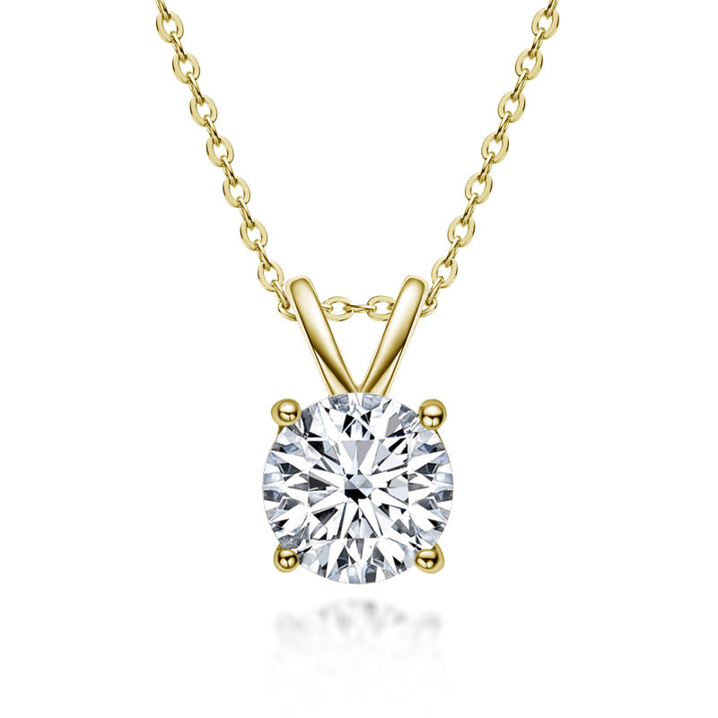 Moissanite Female Niche High-grade Sterling Sier Necklaces