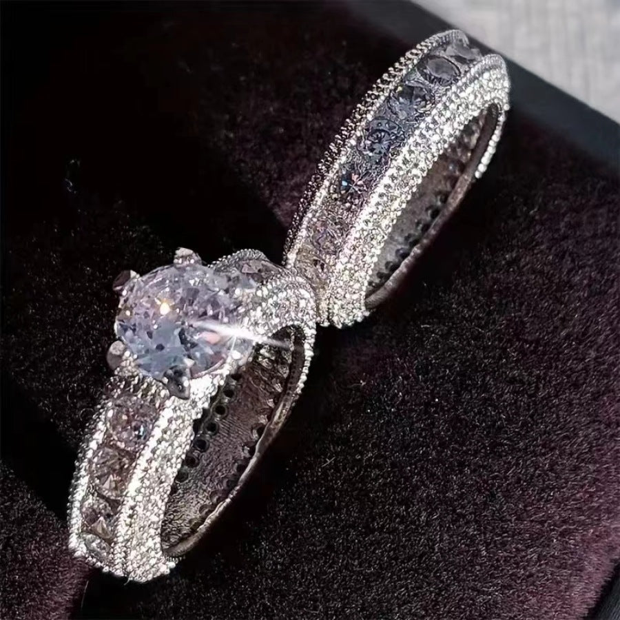Wedding Diamond Micro Inlaid Zircon Shiny Rings