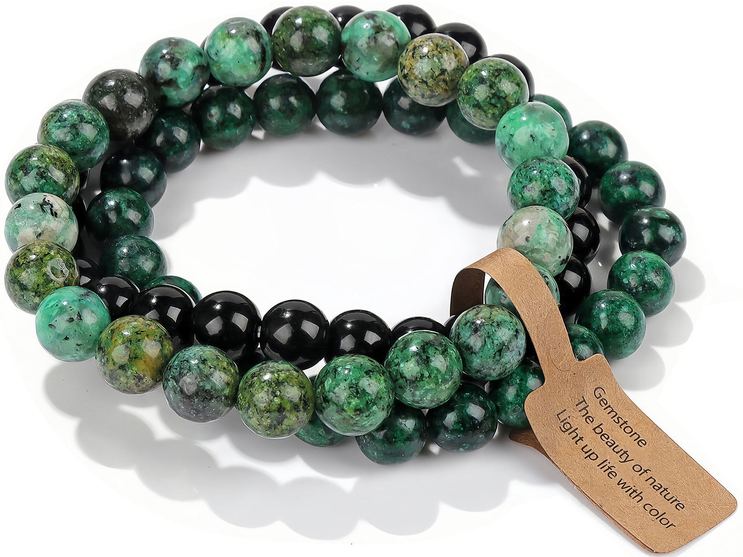 Women's & Men's Label Three Stone Head Beads Suit Cat Eye Bracelets