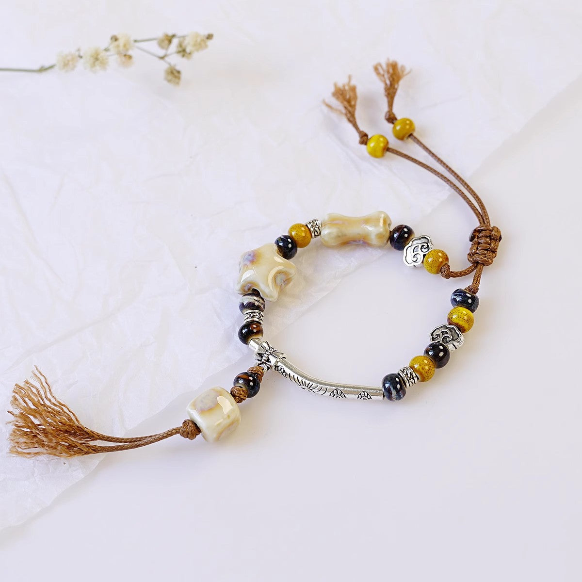 Niche Retro Chinese Beaded Handmade Stall Bracelets