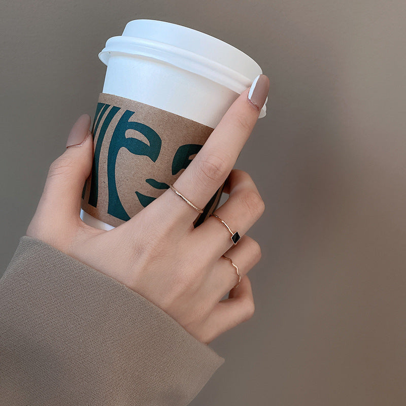 Simple Set Female Personalized Index Finger Adjustable Rings