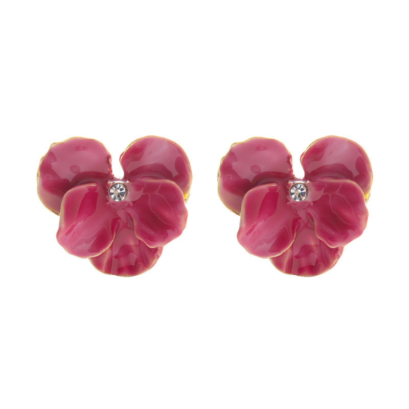 French Retro Petal Ear Accessory High Earrings