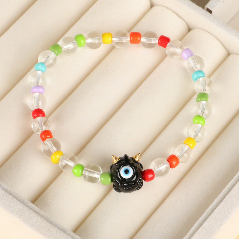 Korean Personalized Minority Design Color Crystal String Bracelets