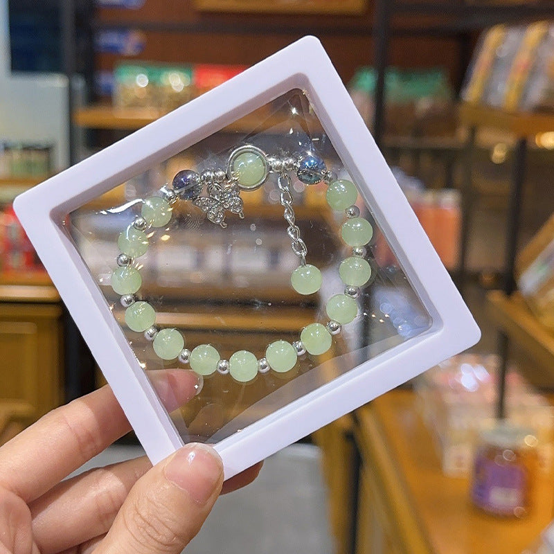 Imitation Opal Butterfly Female Design Gray Bracelets