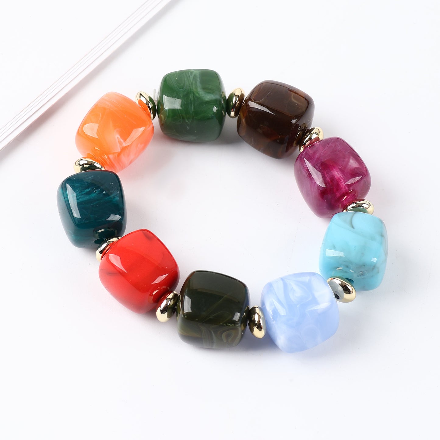 Style Female Niche Acrylic Geometric Solid Bracelet