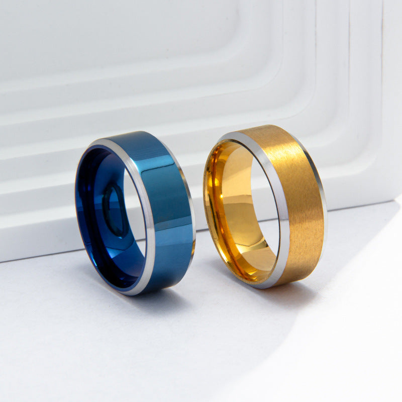 Men's Jewelry Simple Shape Stainless Steel Ornament Rings