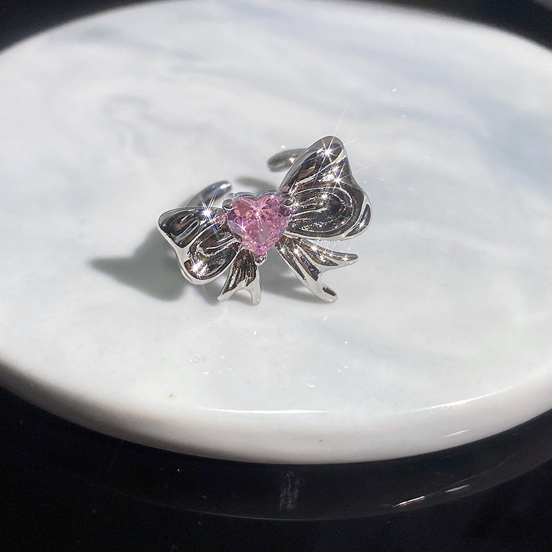 Oil Painting Butterfly Twigs Drop Enamel Color Rings