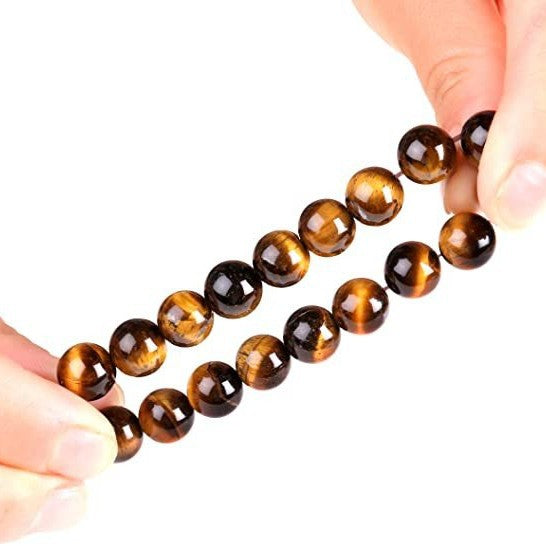 Tiger Single Circle Stone Handmade Beaded Simple Bracelet