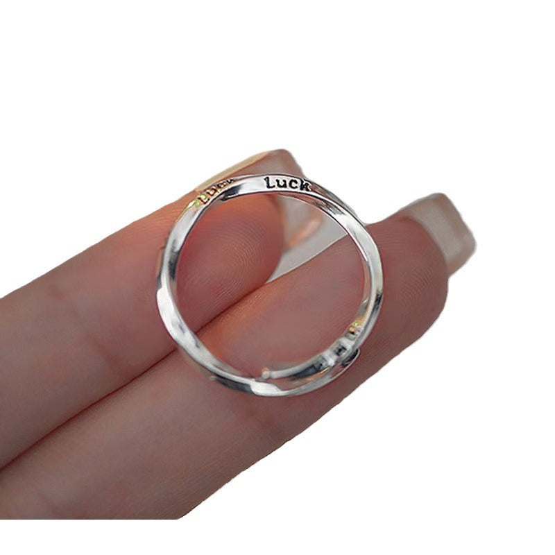 Vintage Twisted Open Female Mobius Letter Rings