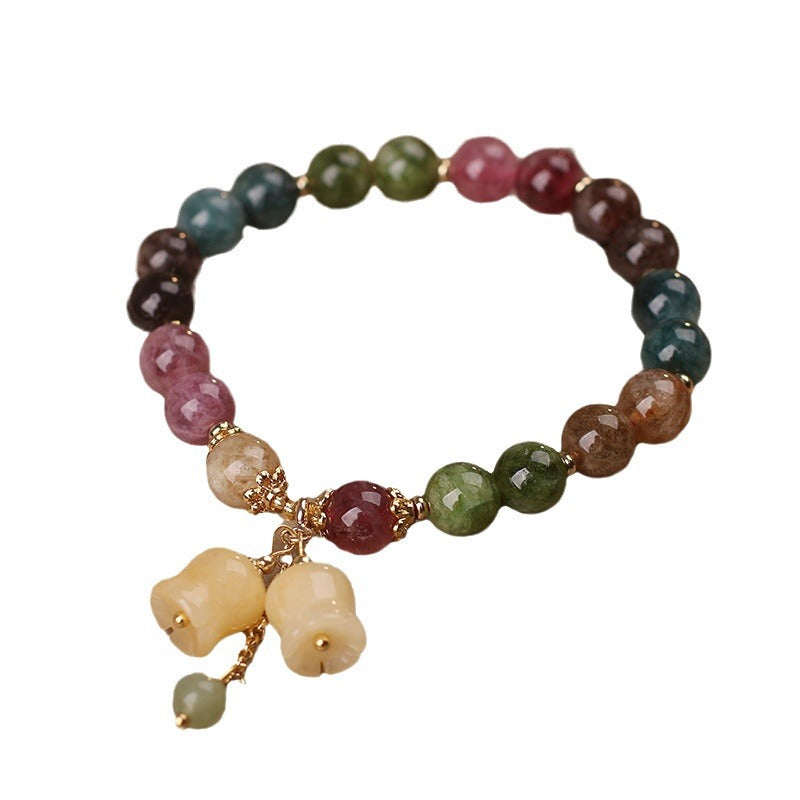 Niche Natural Optimized Tourmaline Female Lily Bracelets