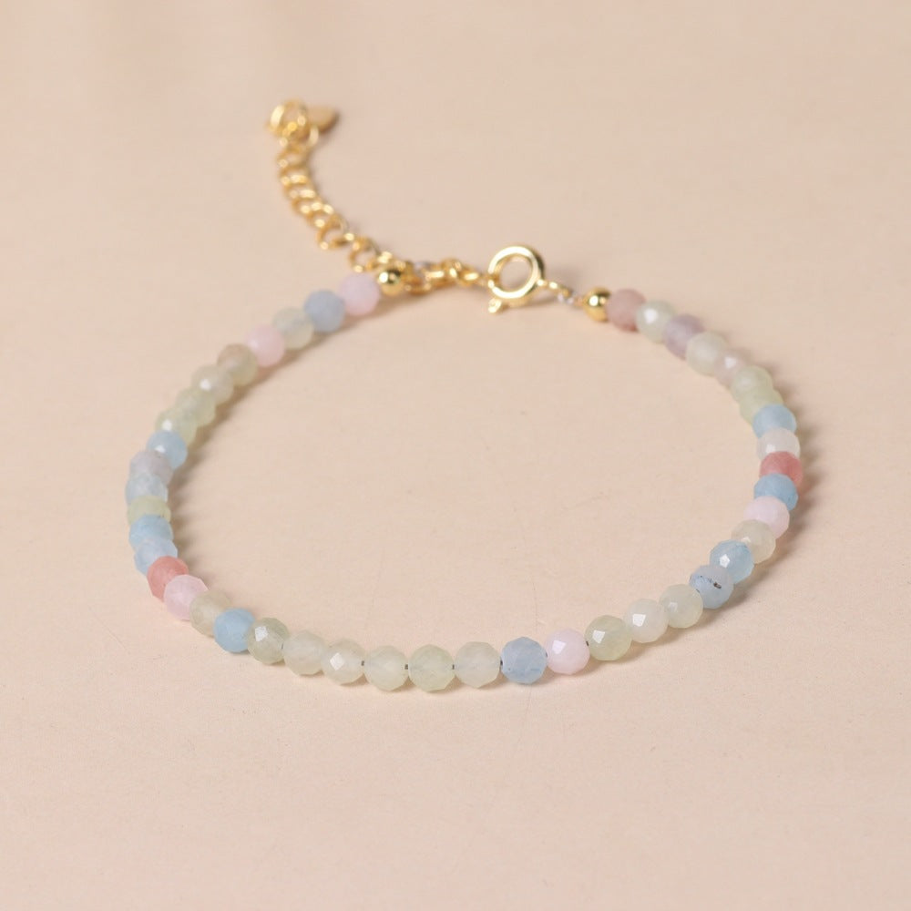 Fine Natural Stone Surface Cutting Beads Bracelets