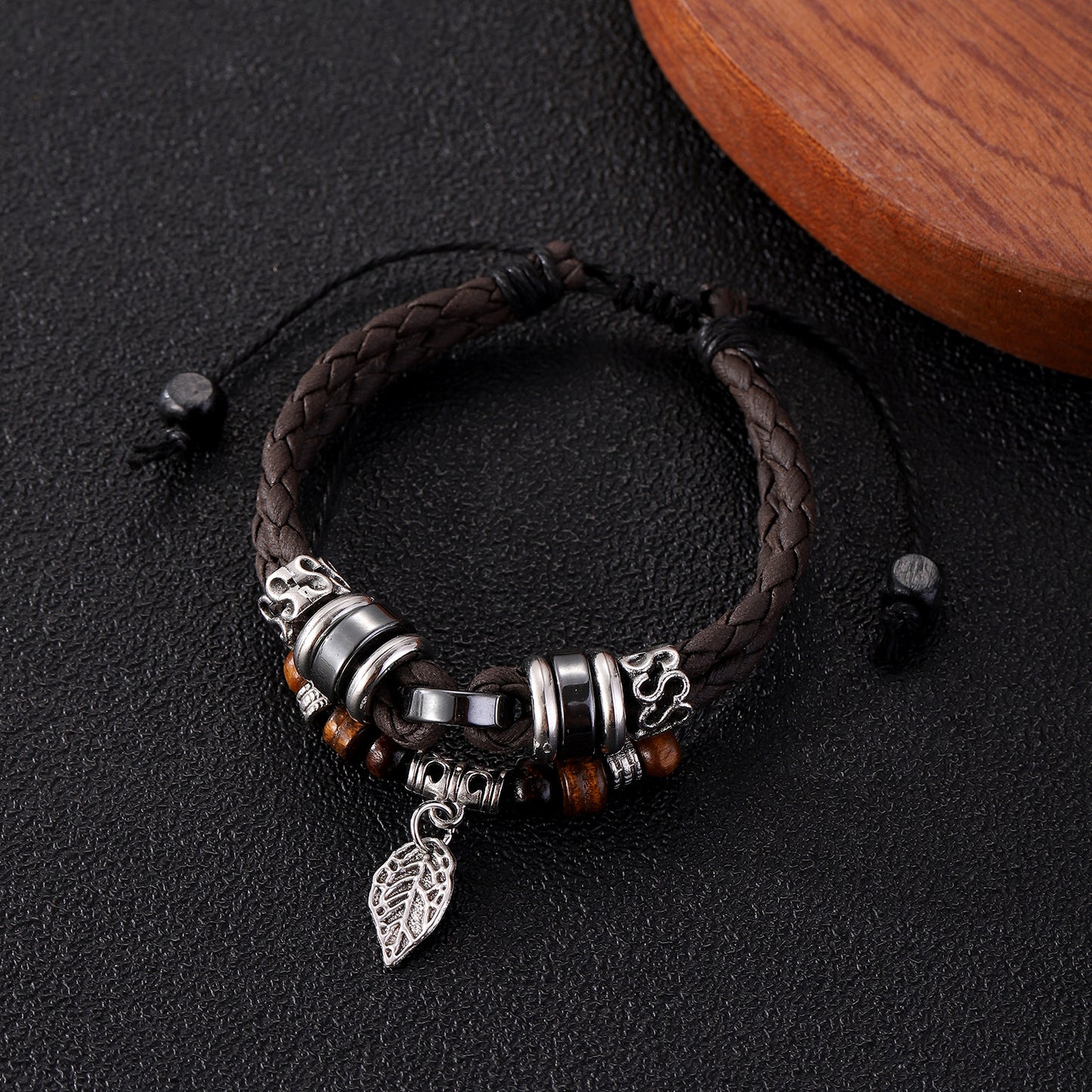 Men's Korean Chic Unique Creative Woven Leaf Bracelets