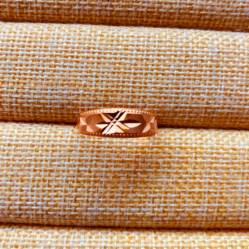 Women's & Men's Copper Red Lucky Fortune Man's Pure Gold Setting Rings