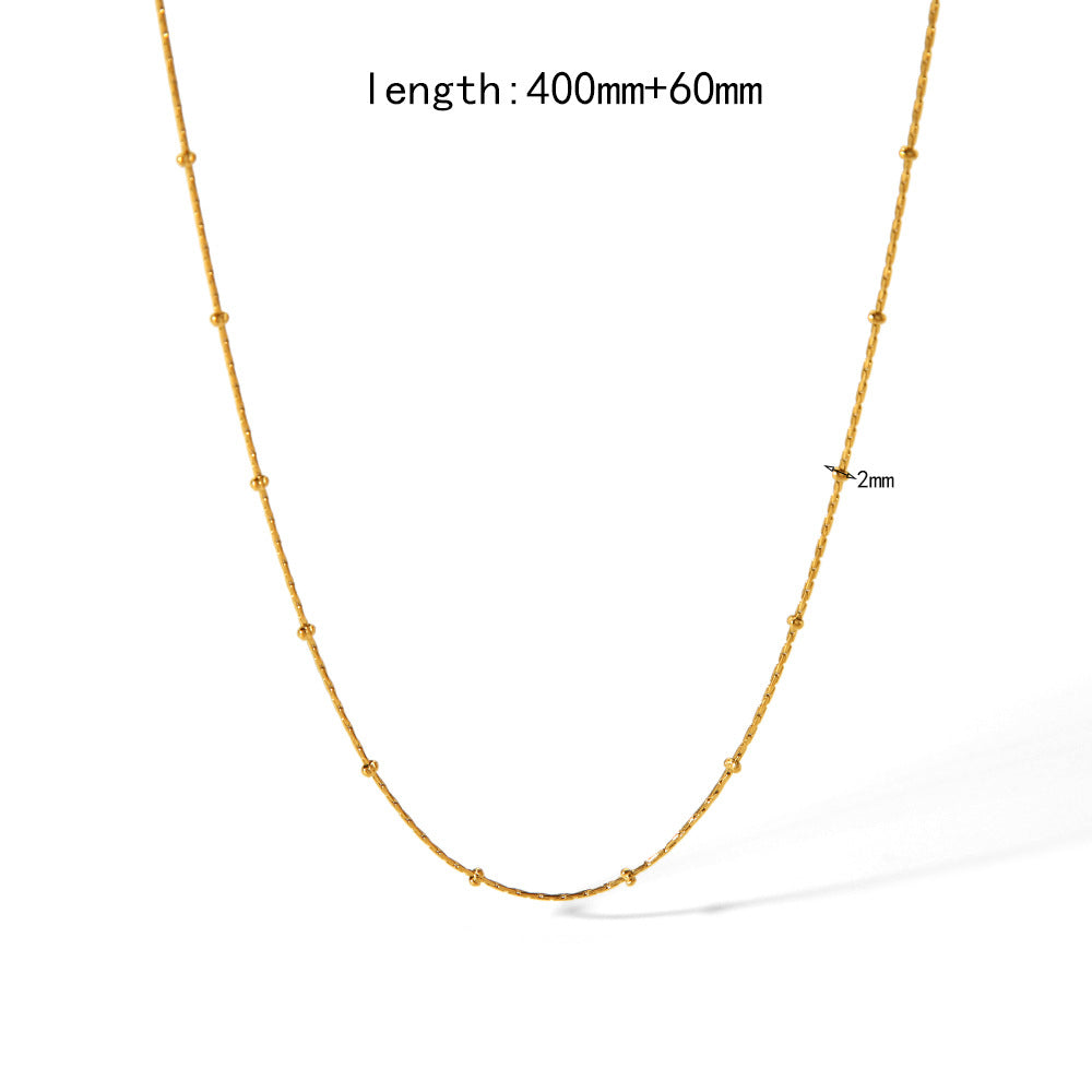 Gold Plating Chain Accessories Stainless Steel Snake Bones Necklaces