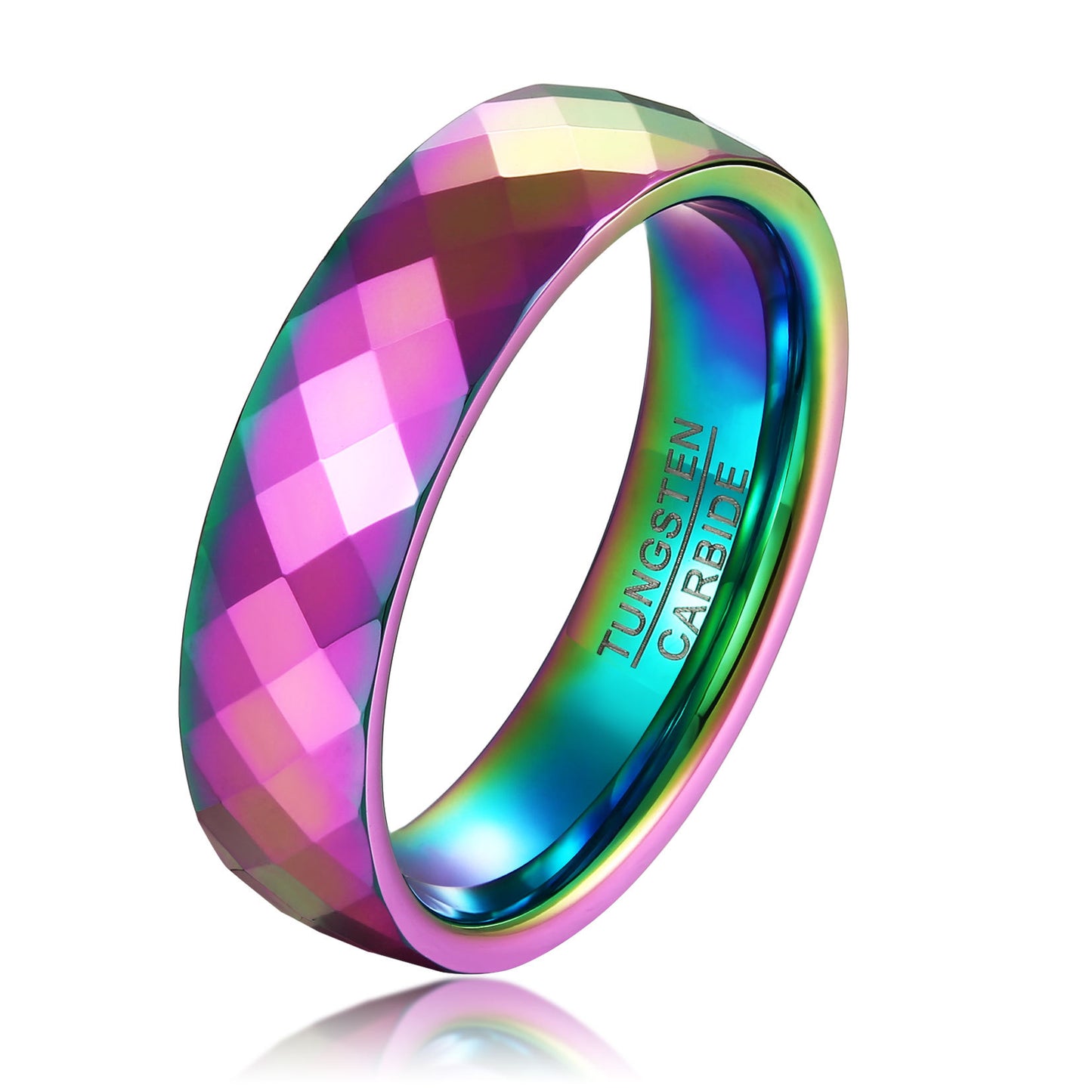 Innovative Tungsten Color Gradient Stainless Steel Rings