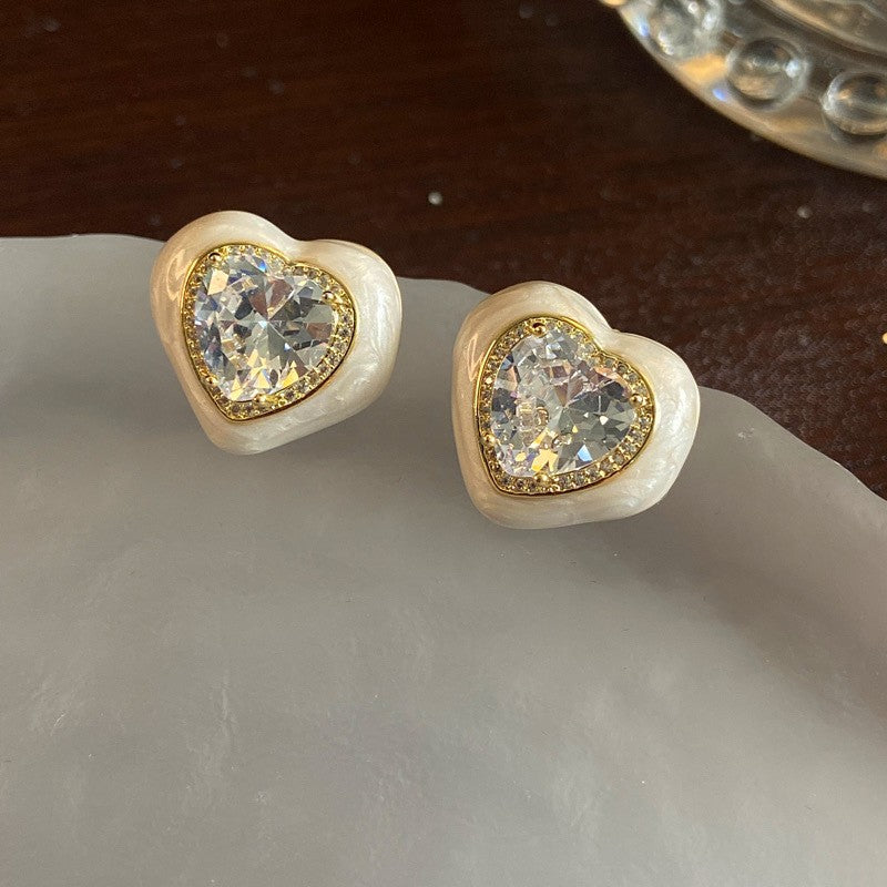 Oil Oval Geometric French Retro Special Earrings
