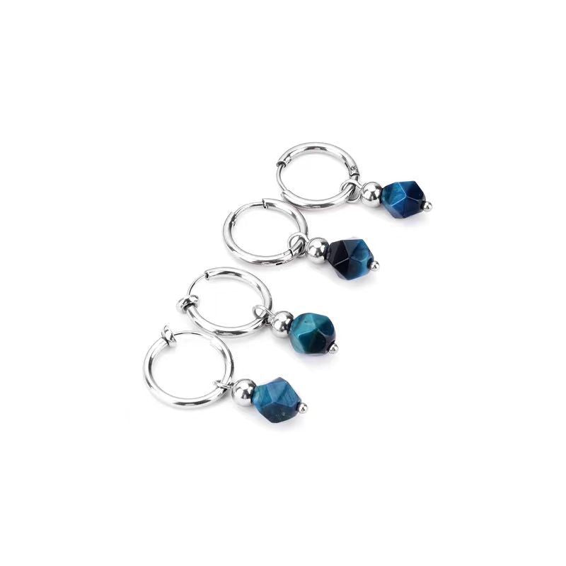 Women's & Men's Pearl Titanium Steel For Couple Unisex Earrings
