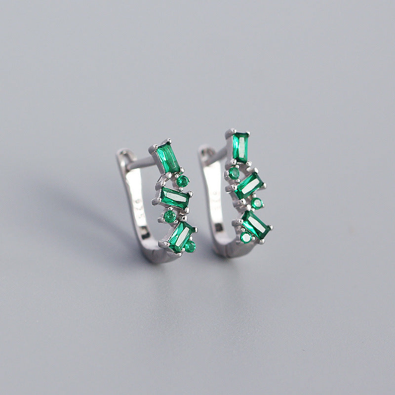Women's Micro Inlaid Zircon Geometric U-shaped Earclip Rings