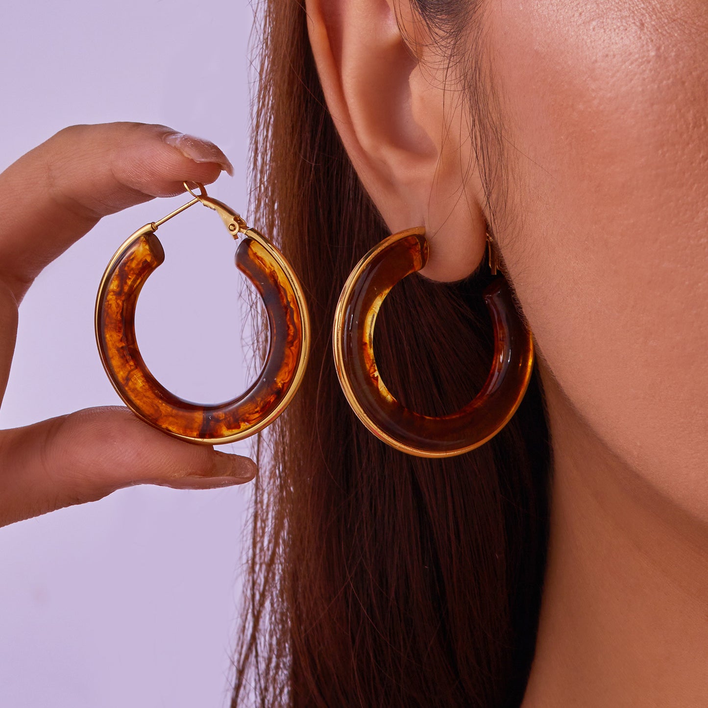 High-grade Exaggerated Vacation Style Stainless Steel Personality Affordable Luxury Earrings
