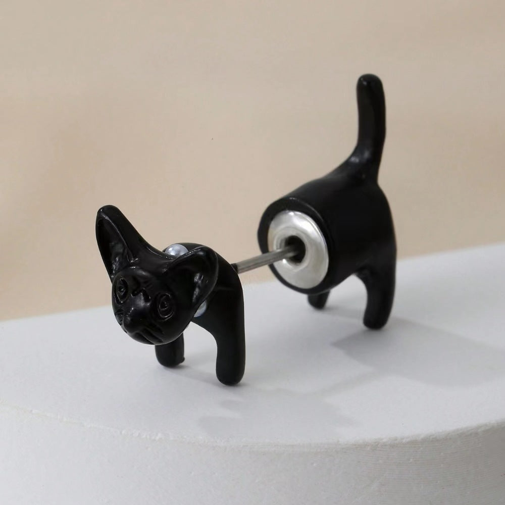 Cute Kitty Animal Simple Creative Detachable Earrings