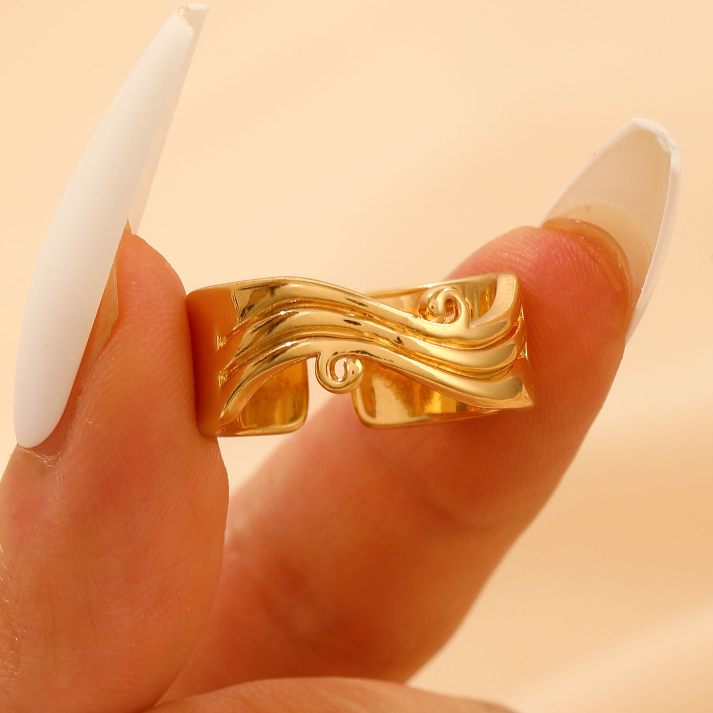 Love Cross Open Female Special Interest Rings