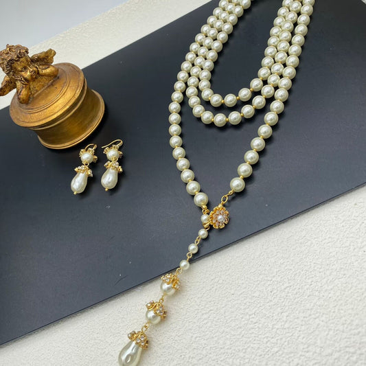 Baroque Exaggerated Twin Glaze Pearl Super Necklaces