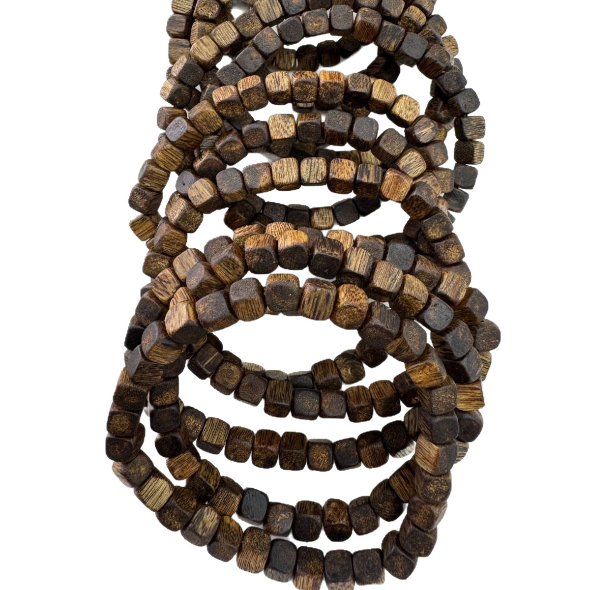 Women's & Men's Natural High Oil Density Hainan Old Materials Square Sugar Beads Bracelets