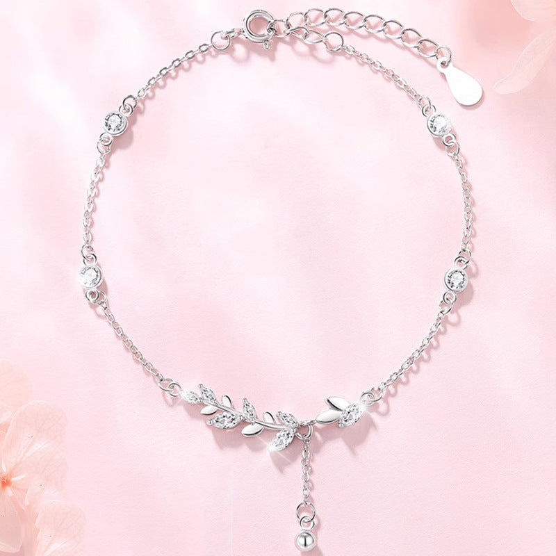 Wheat Sterling Sier Light Luxury Minority Exquisite Bracelets