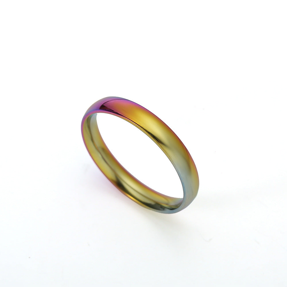 Women's Stainless Steel Korean Fashion Simple Titanium Rings