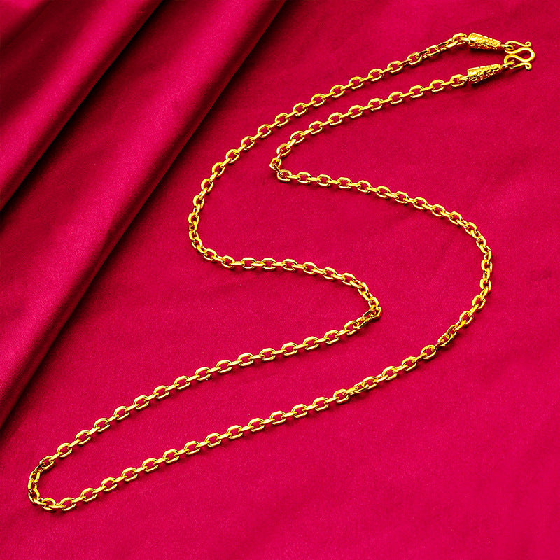 Men's Placer Gold Domineering Reverse Mold Fox Necklaces