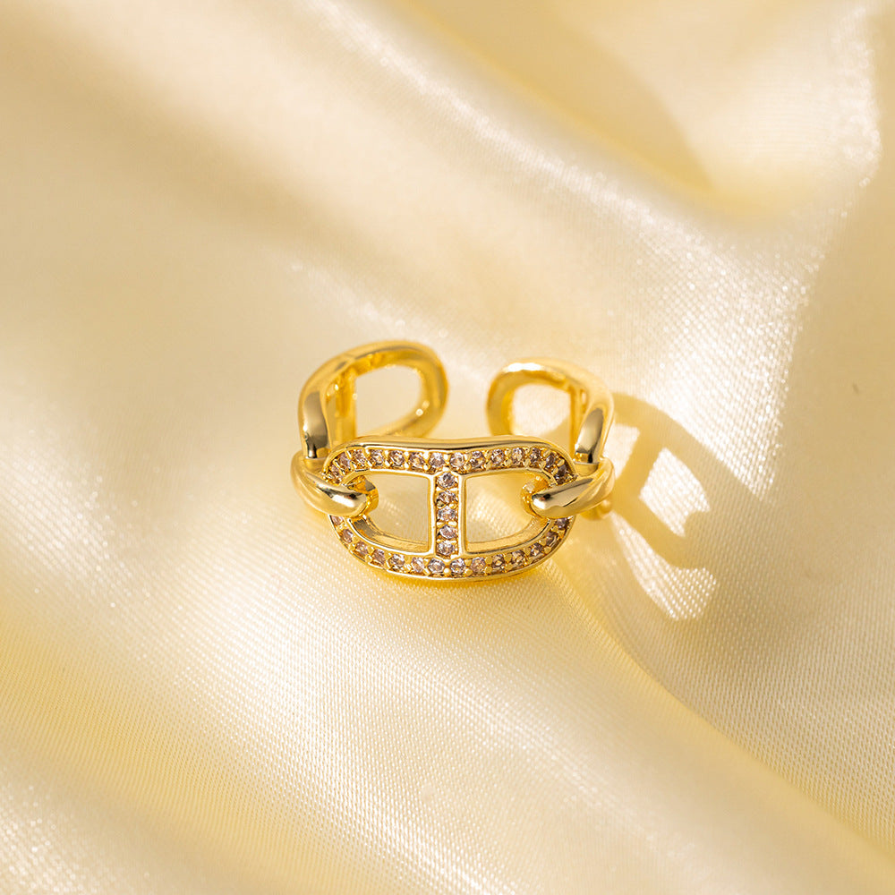 Adjustable Simple Real Gold Electroplated Delicate Super Rings
