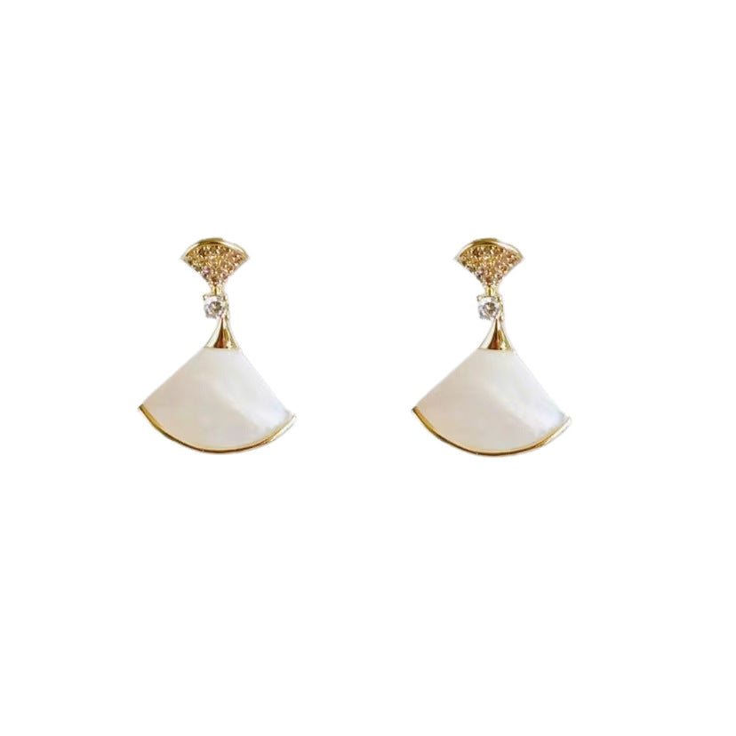 Skirt Sier Needle Light Luxury High-grade Sensitive Earrings