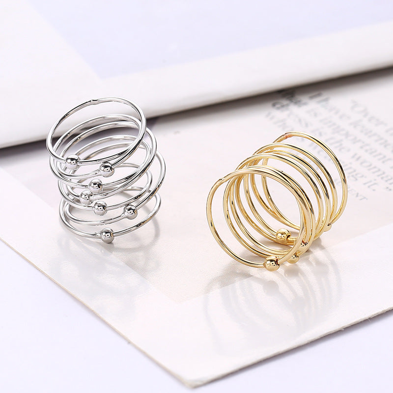 String Beads Female Fashion Personality Retro Rings