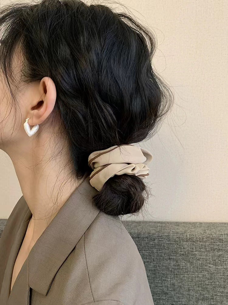 Streamer Texture French Simplicity High-grade Versatile Earrings