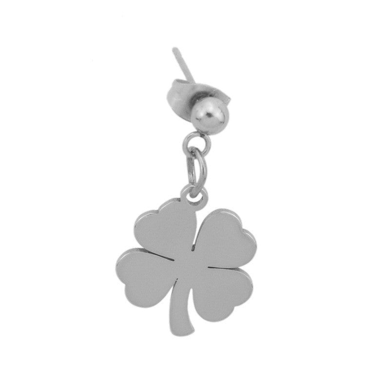 Women's Simple Clover Fashion Stainless Steel Flower Earrings