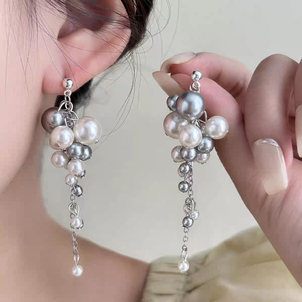 Women's Trendy High-grade Tassel Long Exaggerated Temperamental Earrings
