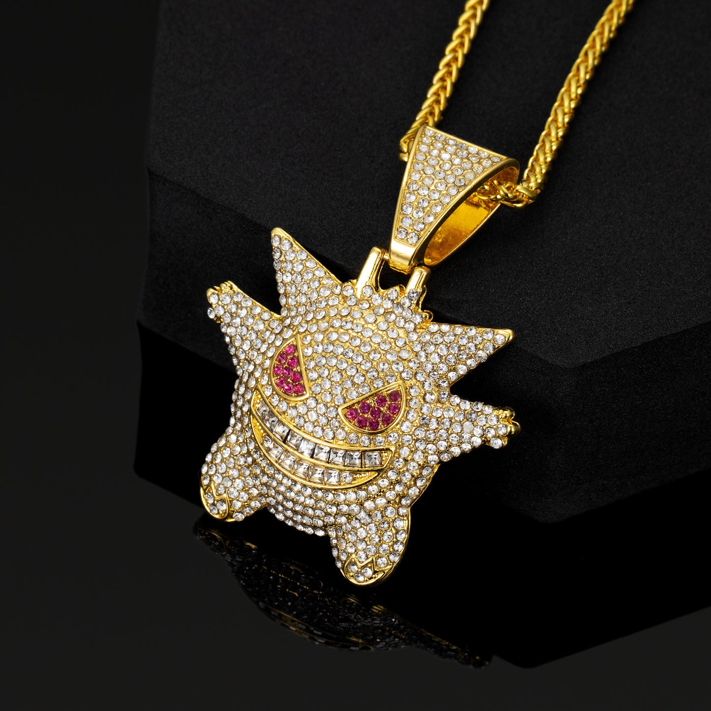 Full Diamond Exaggerated Personalized Cartoon Sweater Necklaces