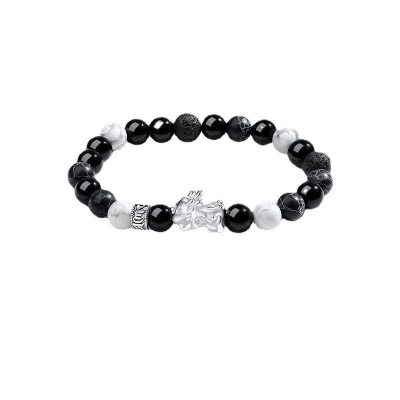 Women's & Men's Couple Pair Obsidian Birthday Gift For Bracelets