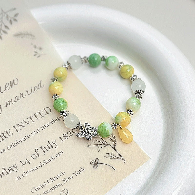 Women's Glass Plate Play Amusement Article Artistic Bracelets
