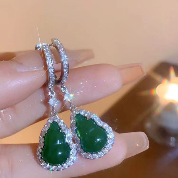 Women's National Fashion Cheongsam Elegant Bamboo Fan Earrings