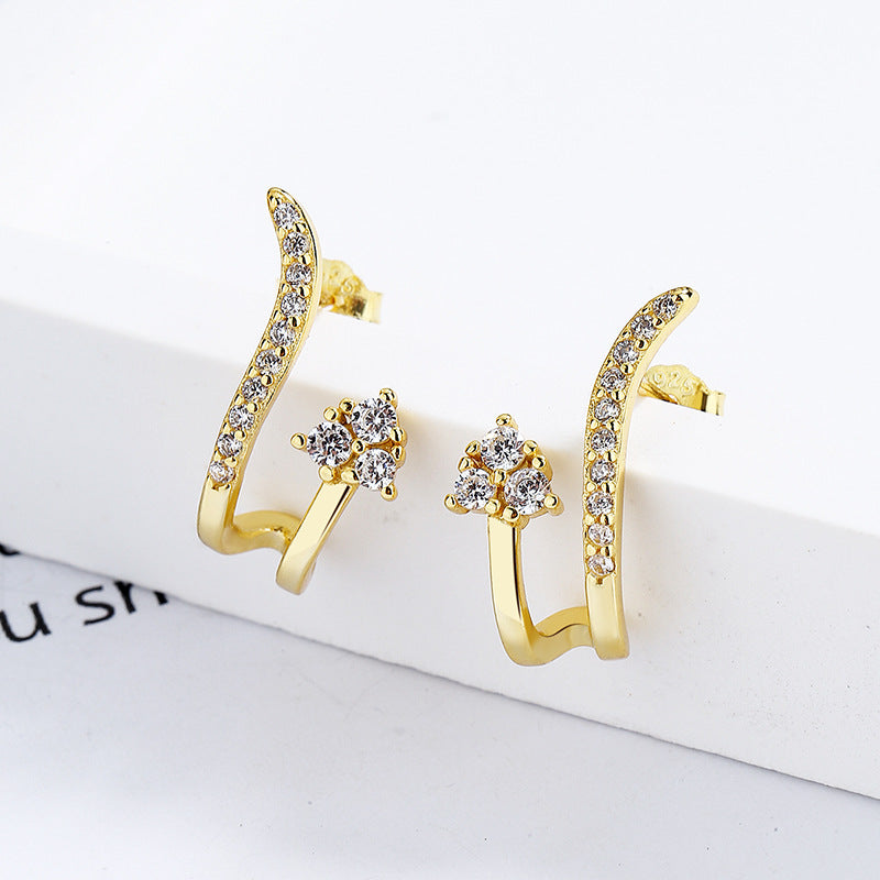 Women's Sterling Sier Simple Niche Bag Design Earrings